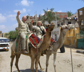 Tourists on Board the “desert ships”
